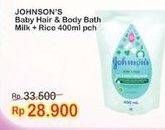 Promo Harga JOHNSONS Baby Milk Bath Milk + Rice 400 ml - Indomaret