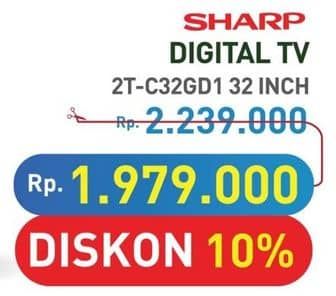 Promo Harga Sharp 2T-C32GD1500i  - Hypermart