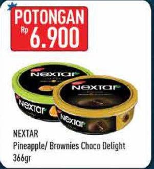 Promo Harga NABATI Nextar Cookies Nastar Pineapple Jam, Brownies Choco Delight 366 gr - Hypermart