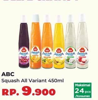 Promo Harga ABC Syrup Squash Delight All Variants 460 ml - Yogya