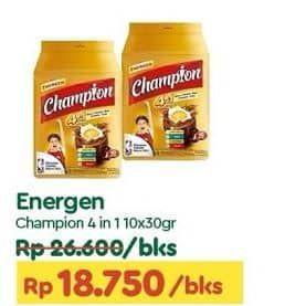 Promo Harga Energen Sereal Champion Cokelat per 10 sachet 35 gr - TIP TOP