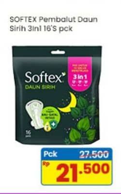 Promo Harga Softex Daun Sirih 3 In 1 16 pcs - Indomaret