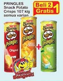 Promo Harga PRINGLES Potato Crisps All Variants per 2 kaleng 107 gr - Indomaret