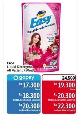 Promo Harga ATTACK Easy Detergent Liquid All Variants 750 ml - Alfamidi