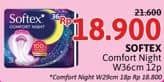 Promo Harga Softex Comfort Night Wing 36cm 12 pcs - Alfamidi