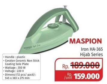 Promo Harga MASPION HA 365 | Iron Hijab Series  - Lotte Grosir