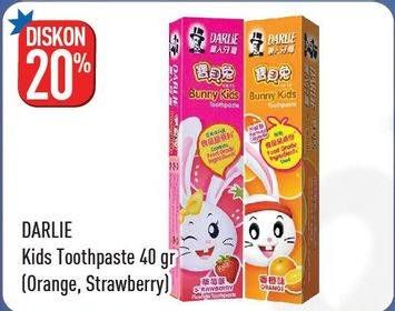 Promo Harga DARLIE Toothpaste Bunny Kids for Kid Orange, Strawberry 40 gr - Hypermart