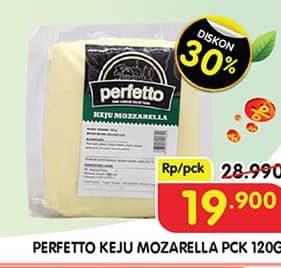 Promo Harga Perfetto Keju Mozzarella 120 gr - Superindo