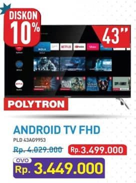 Promo Harga Polytron PLD 43AG9953 Android LED TV  - Hypermart