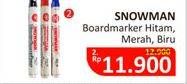 Promo Harga SNOWMAN Board Marker Hitam, Merah, Biru  - Alfamidi