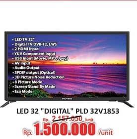 Promo Harga Polytron PLD 32V1853 Digital LED TV  - Hari Hari