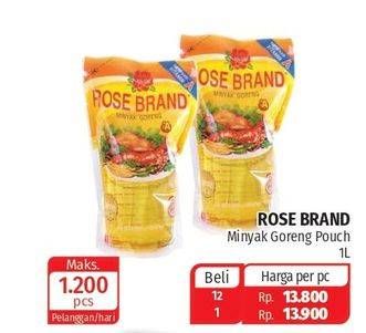 Promo Harga ROSE BRAND Minyak Goreng 1000 ml - Lotte Grosir