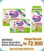 Promo Harga Merries Pants Good Skin L30, M34, XL26 26 pcs - Indomaret