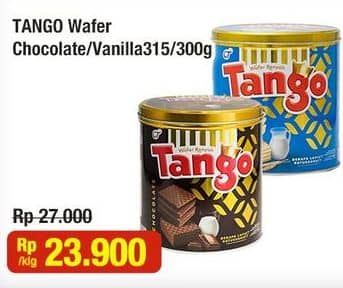 Promo Harga Tango Wafer Chocolate, Vanilla Milk 300 gr - Indomaret