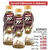 Promo Harga Kopiko 78C Drink Coffe Latte  - LotteMart
