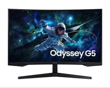 Promo Harga Samsung LS32CG552EEXXD 32 inch Odyssey G5 G55C QHD 165Hz Curved Gaming Monitor  - Samsung