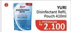 Promo Harga YURI Disinfectant Spray 410 ml - Alfamidi
