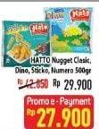 Promo Harga HATO Nugget Classic, Dino, Sticko, Numero 500 gr - Hypermart