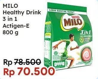 Promo Harga MILO ActivGo 3in1 800 gr - Indomaret