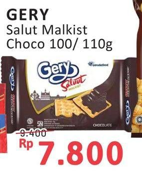 Promo Harga Gery Malkist Saluut Chocolate 110 gr - Alfamidi