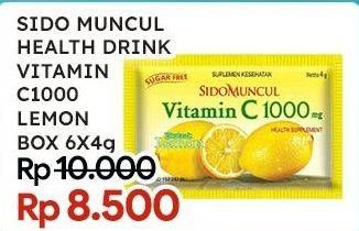 Promo Harga Sido Muncul Vitamin C 1000mg Lemon per 6 sachet 4 gr - Indomaret