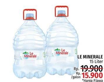 Promo Harga LE MINERALE Air Mineral 15 ltr - LotteMart