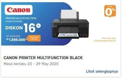 Promo Harga Canon Multi Function Pixma Inkjet G2730  - Electronic City