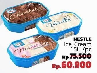 Promo Harga NESTLE Ice Cream Neapolitan, Vanilla 1500 ml - LotteMart