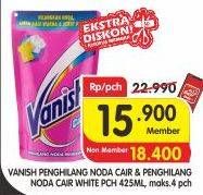 Promo Harga VANISH Penghilang Noda Cair White, Pink 425 ml - Superindo