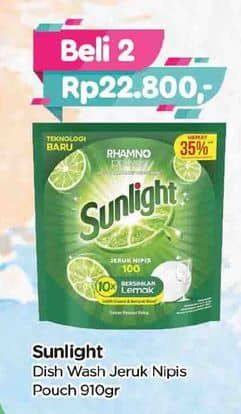 Promo Harga Sunlight Pencuci Piring Jeruk Nipis 100 910 ml - TIP TOP