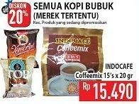 Promo Harga Indocafe Coffeemix per 15 sachet 20 gr - Hypermart