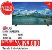 Promo Harga LG 43UP8000PTB Smart UHD TV 43 Inch  - Hypermart