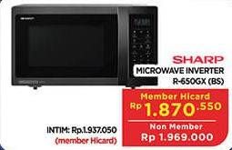 Promo Harga SHARP Microwave Inverter R-650GX(BS)  - Hypermart