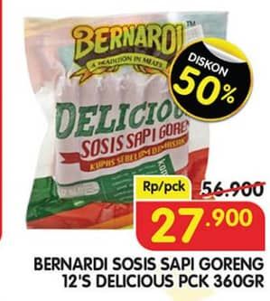 Promo Harga Bernardi Delicious Sosis Sapi Goreng 360 gr - Superindo