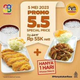 Promo Harga Hokben Bento Ramadhan 5  - HokBen