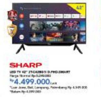 Promo Harga SHARP 2T-C42BG1i | Full HD Android TV 42"  - Carrefour