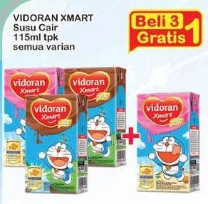 Promo Harga VIDORAN Xmart UHT All Variants per 3 pcs 115 ml - Indomaret