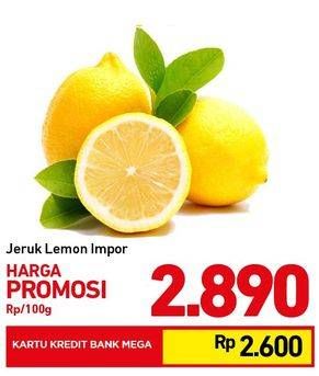 Promo Harga Lemon Import per 100 gr - Carrefour
