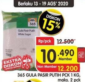 Promo Harga 365 Gula Pasir 1 kg - Superindo