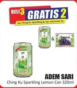 Promo Harga ADEM SARI Ching Ku Sparkling Herbal Lemon 320 ml - Hari Hari