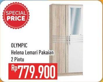 Promo Harga OLYMPIC Lemari Pakaian 2 Pintu Helena  - Hypermart