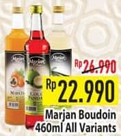 Promo Harga Marjan Syrup Boudoin All Variants 460 ml - Hypermart