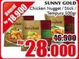 Promo Harga SUNNY GOLD Chicken Nugget Chicken Nugget, Stick, Temppura 500 gr - Giant