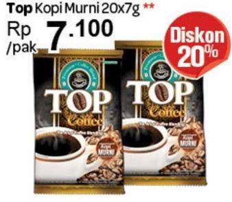 Promo Harga Top Coffee Kopi per 20 sachet 7 gr - Carrefour