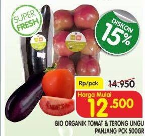 Promo Harga BIO ORGANIK Tomat/Terong Panjang  - Superindo