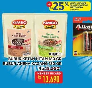 Promo Harga Kimbo Kitchen Bubur Ketan Hitam, Aneka Kacang 180 gr - Hypermart