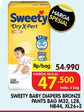 Promo Harga Sweety Bronze Comfort Dry X-Pert NB-S44 44 pcs - Superindo