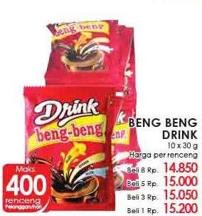 Promo Harga Beng-beng Drink per 10 sachet 30 gr - LotteMart