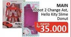 Promo Harga MAIN Robot 2 Change/Hello Kitty Slime Donut  - Alfamidi