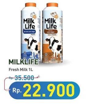 Promo Harga Milk Life Fresh Milk 1000 ml - Hypermart